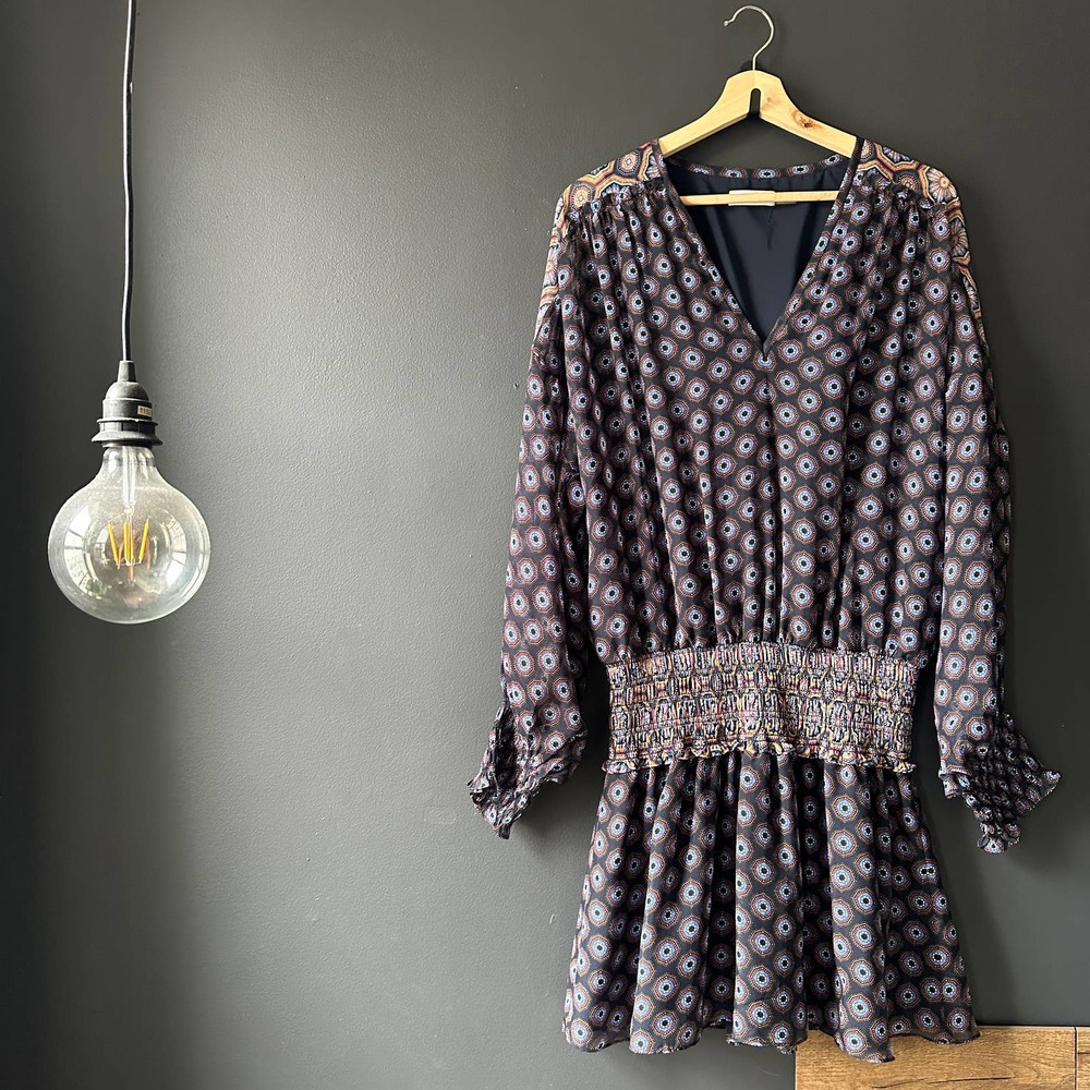 Ramy Brook Printed Davie Silk Mini Dress Large - Picture 5 of 16